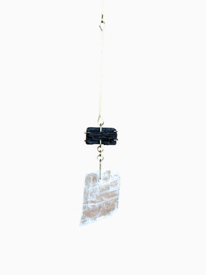 Wall Gem - Black Tourmaline & Utah Selenite