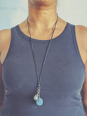 Angelite Pearl Necklace