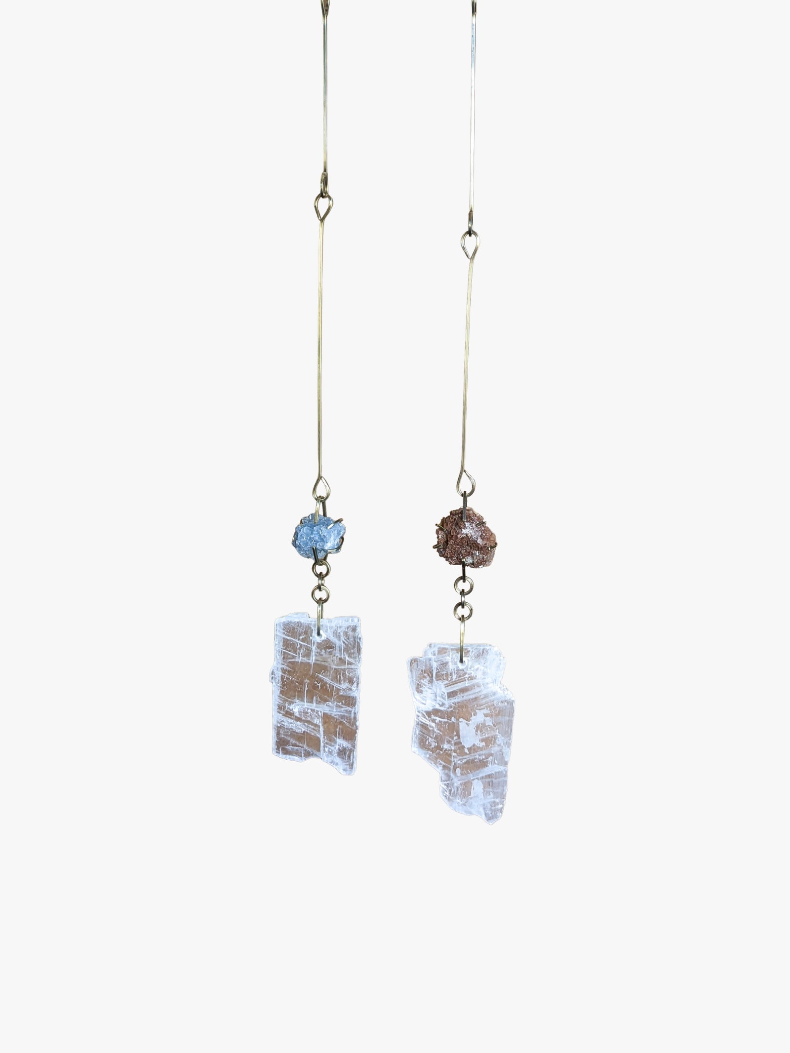 Petite Wall Gems - Celestite and Aragonite with Utah Selenite