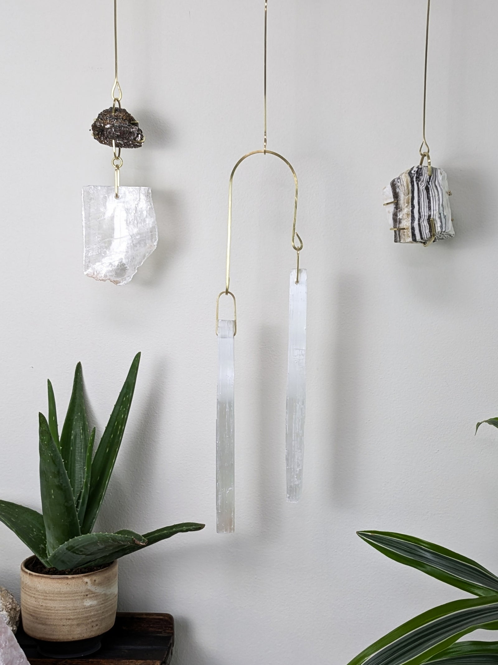 Wall Gems - Double Selenite Drop