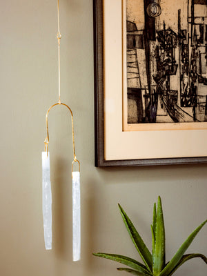 Wall Gems - Double Selenite Drop