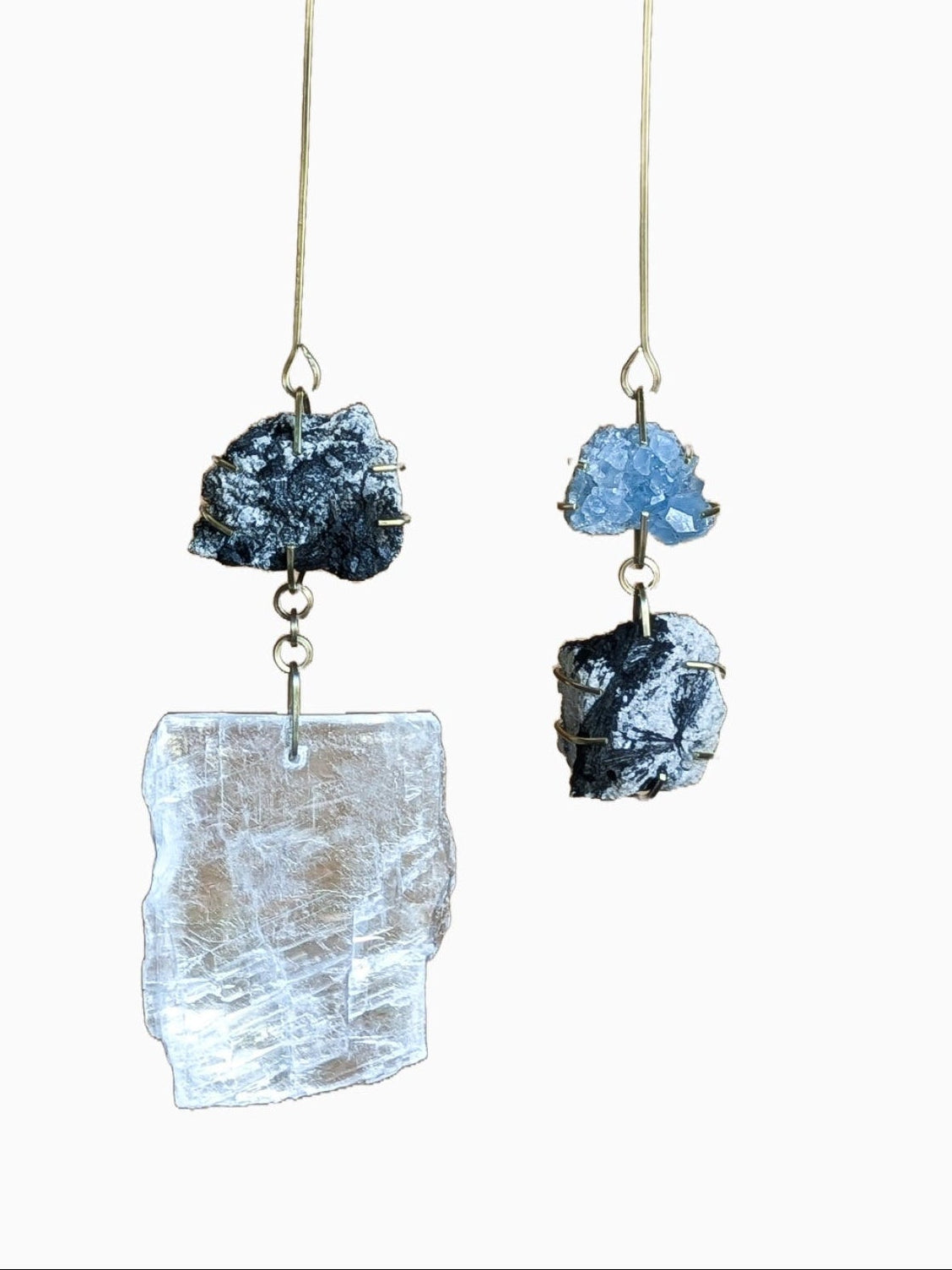 Wall Gems - Tasmanian Tourmalines with Selenite & Celestite