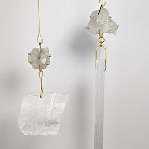 Petite Wall Gems - Celestite + Selenite