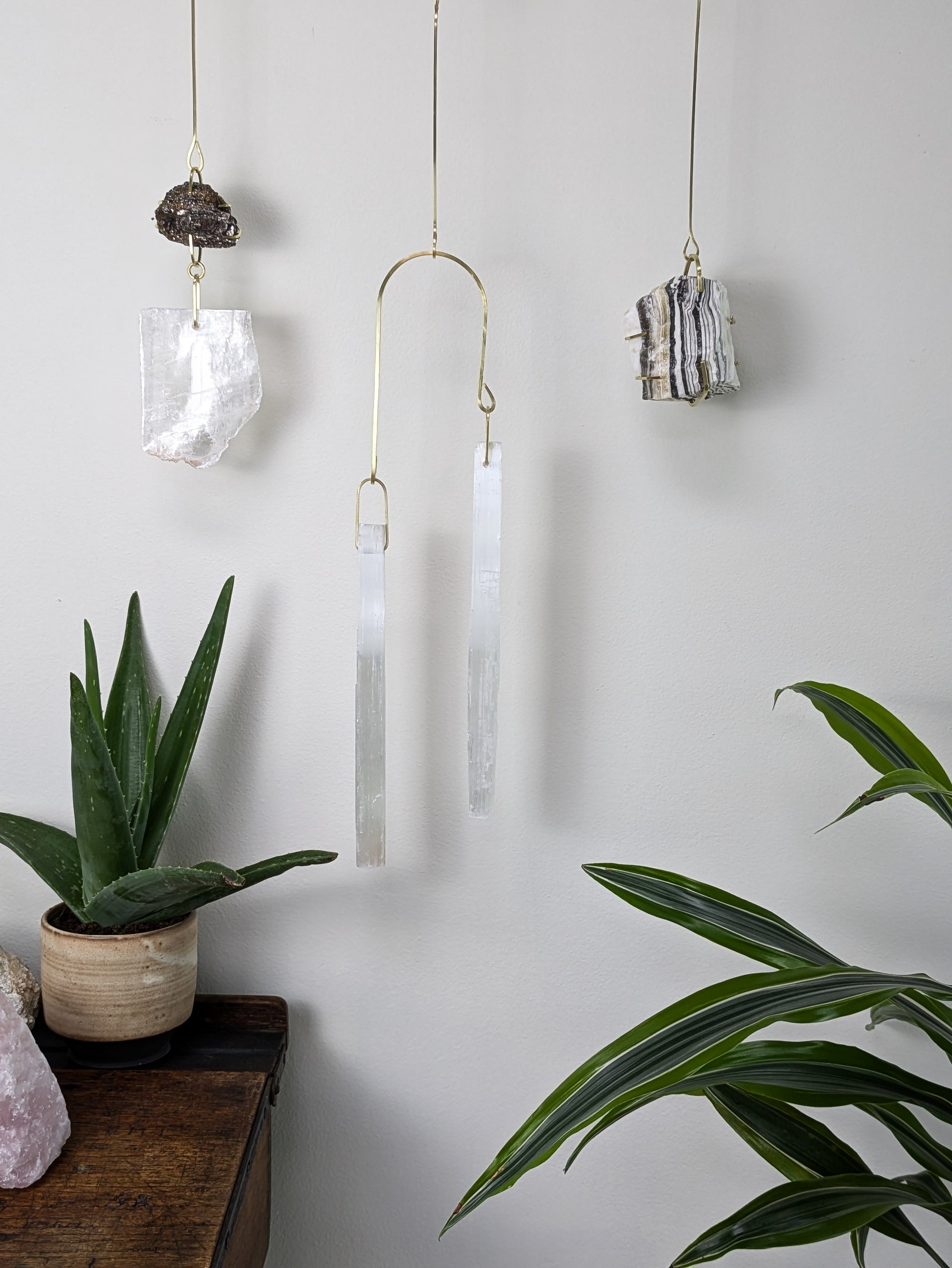 Wall Gems - Double Selenite Drop