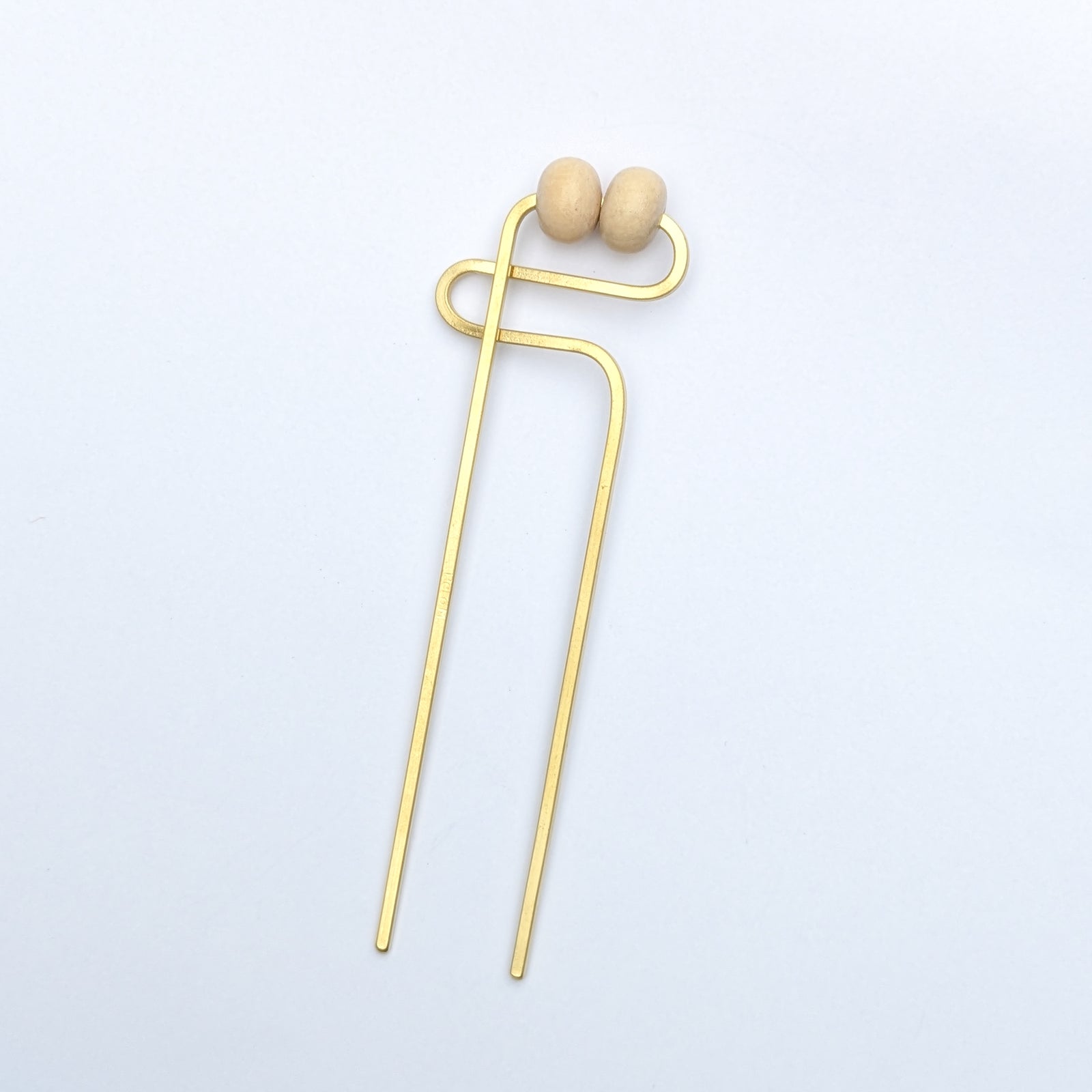 Modernist Hair Forks - Denim + Cream Wood