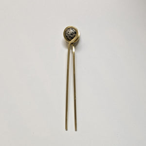 Orbit Gemstone Hair Pin - Jasper + Lapis + Tigereye