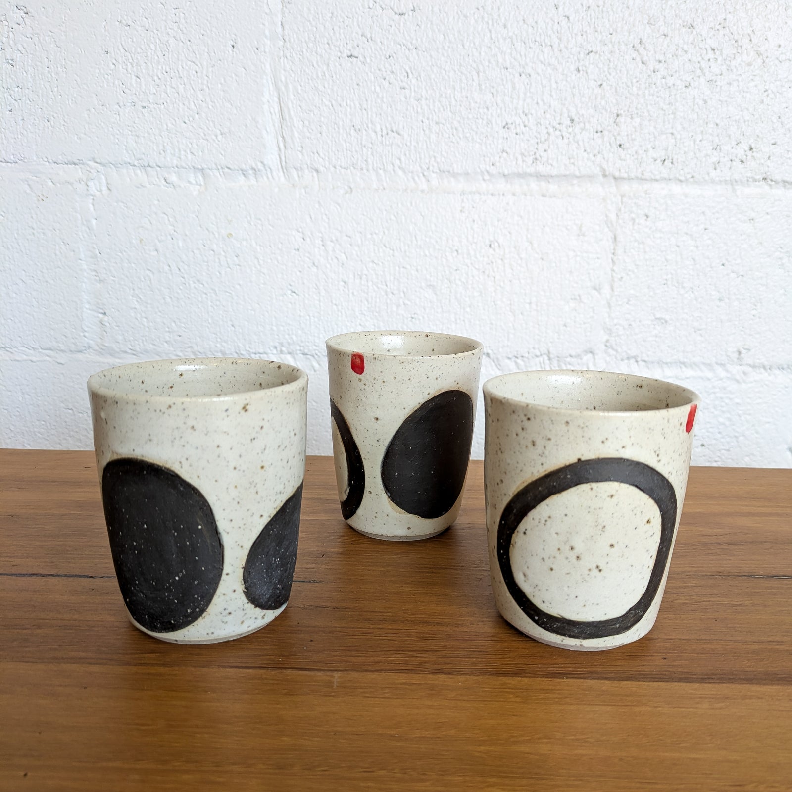 Black + White Ceramic  Beakers