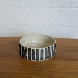 Stripe Ceramic Dog Bowl