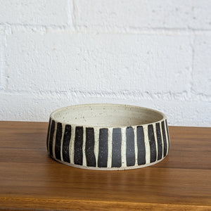 Stripe Ceramic Dog Bowl