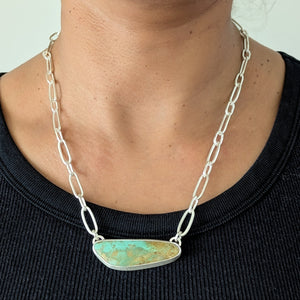 Turquoise & Silver Statement Necklace