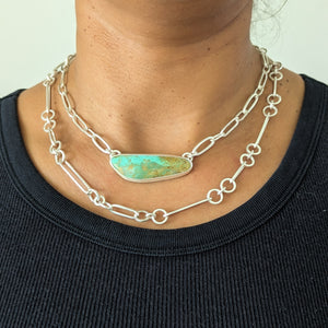 Turquoise & Silver Statement Necklace