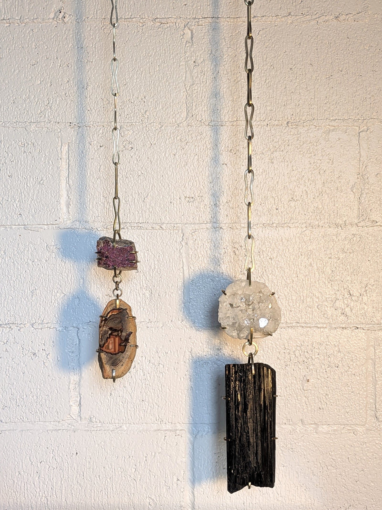 One of a Kind Wall Gem on Handmade Chain