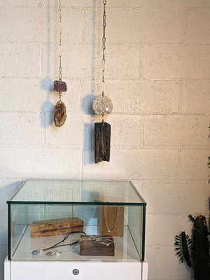 One of a Kind Wall Gem on Handmade Chain
