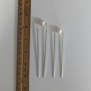 Sterling Silver + Pearl French Hair Pin