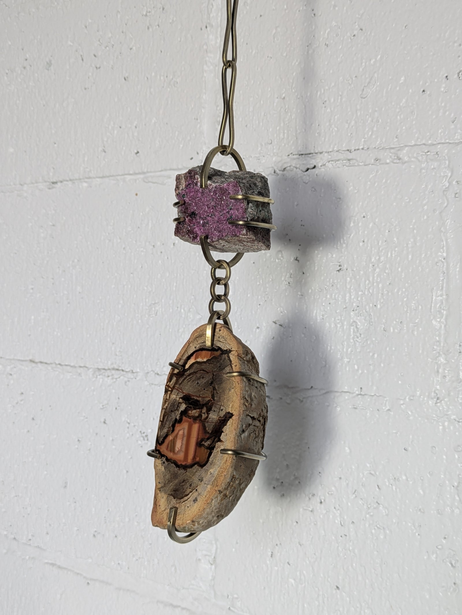 One of a Kind Wall Gem on Handmade Chain