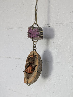 One of a Kind Wall Gem on Handmade Chain