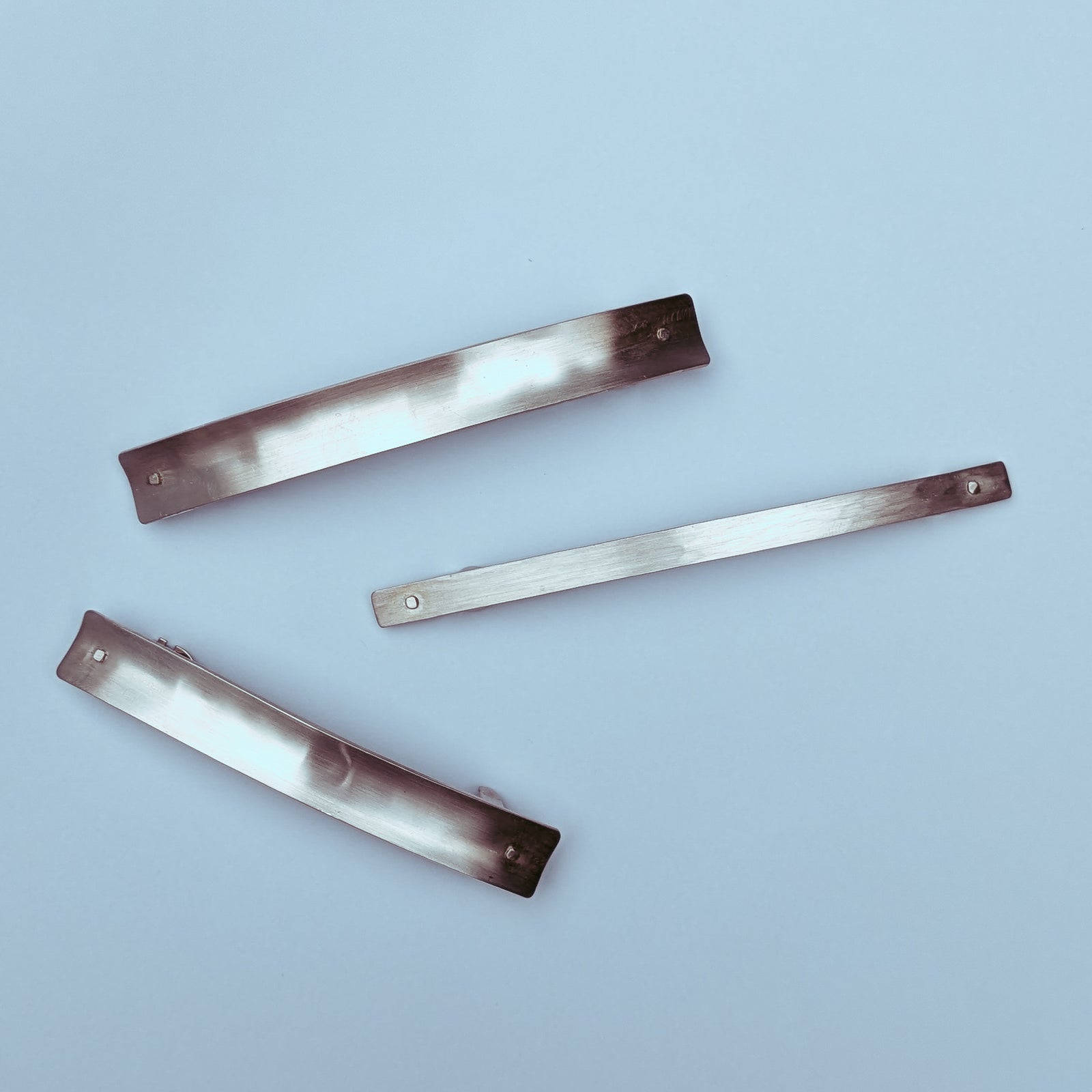 Sterling Silver Barrette - Long Skinny