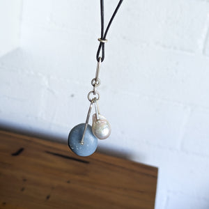 Angelite Pearl Necklace