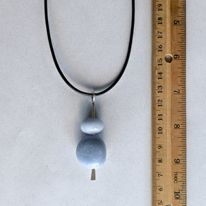 Angelite Double Boulder Necklace