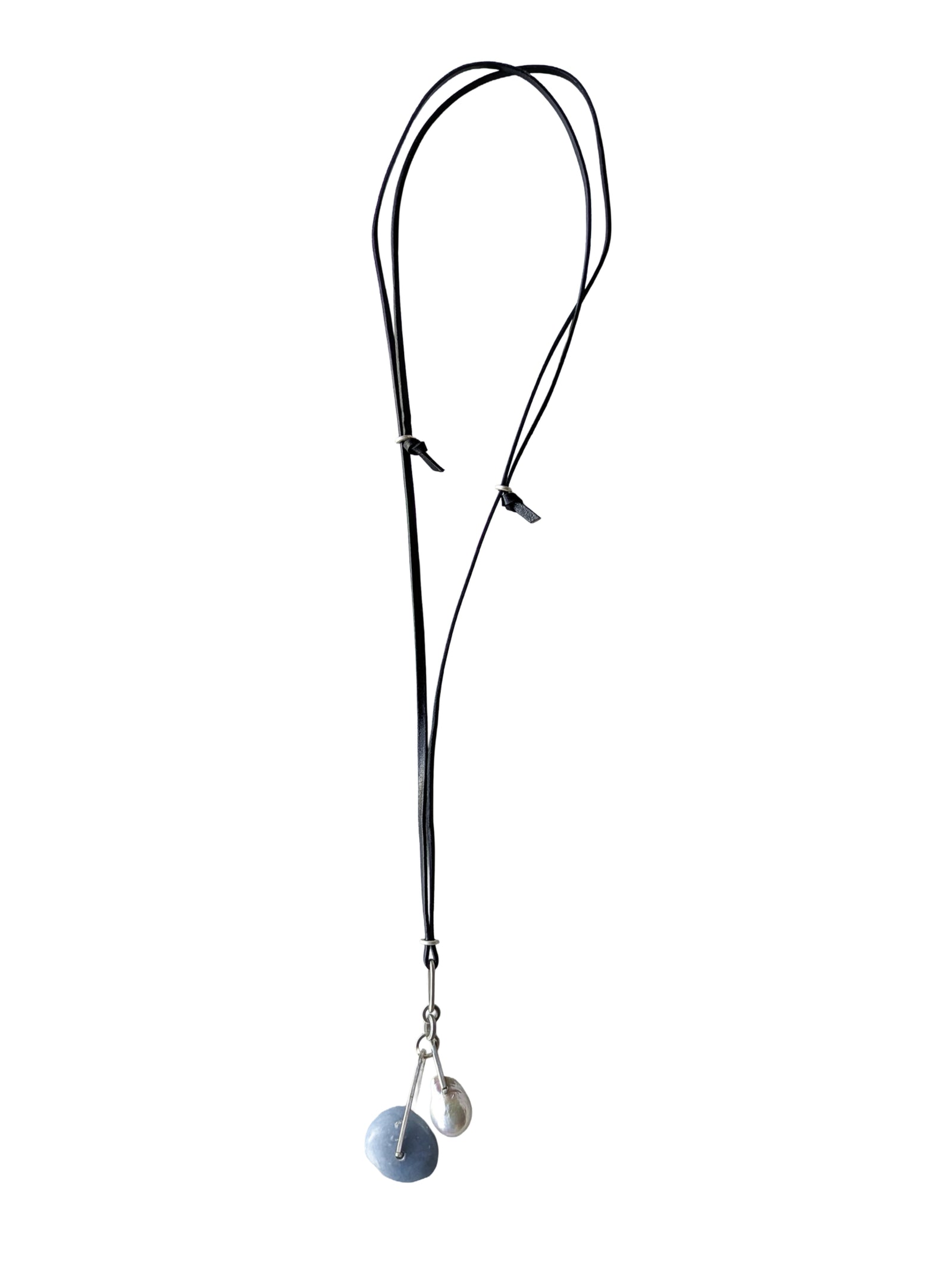 Angelite Pearl Necklace