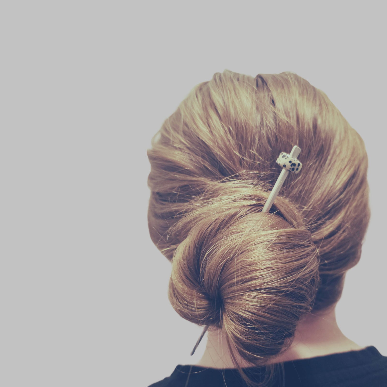 Sterling Silver - Perfect Hair Sticks in Pearl + Jasper