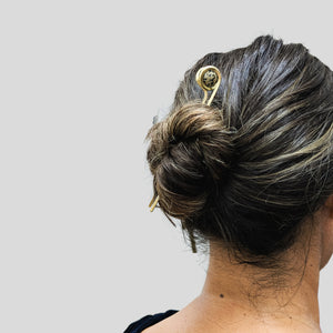 Orbit Gemstone Hair Pin - Jasper + Lapis + Tigereye