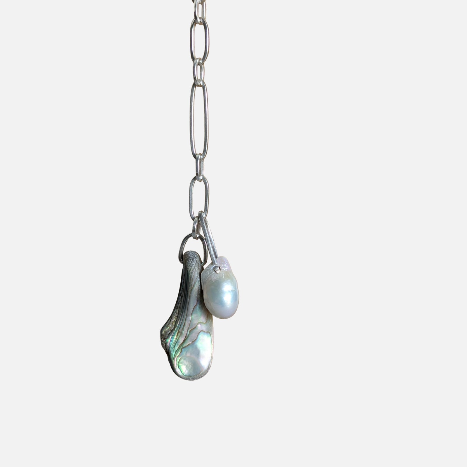 Seaside Silver Chain with Paua + Pearl