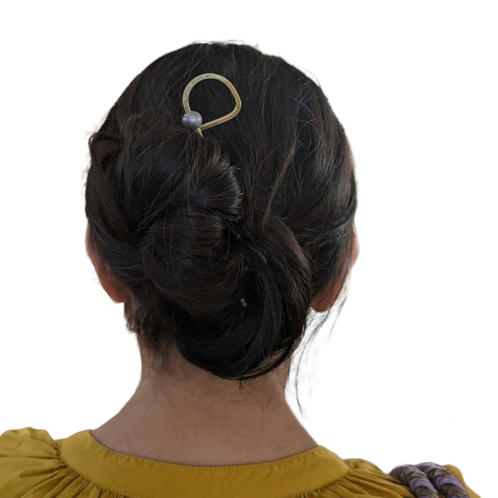 Abstract Pearl Hair Forks - Cream + Grey