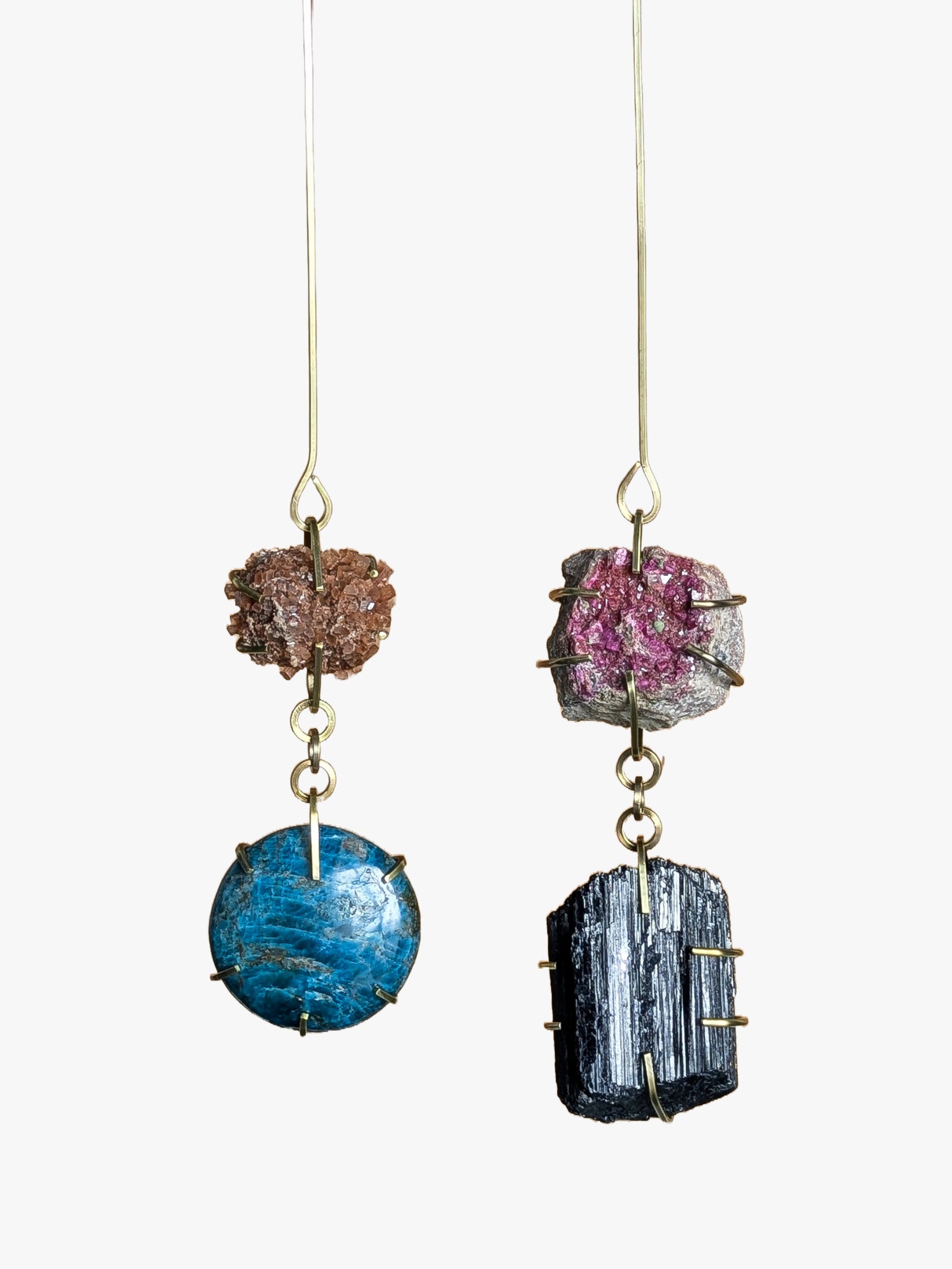 OOAK Wall Gems - Aragonite - Apatite - Cobalt Calcite - Tourmaline