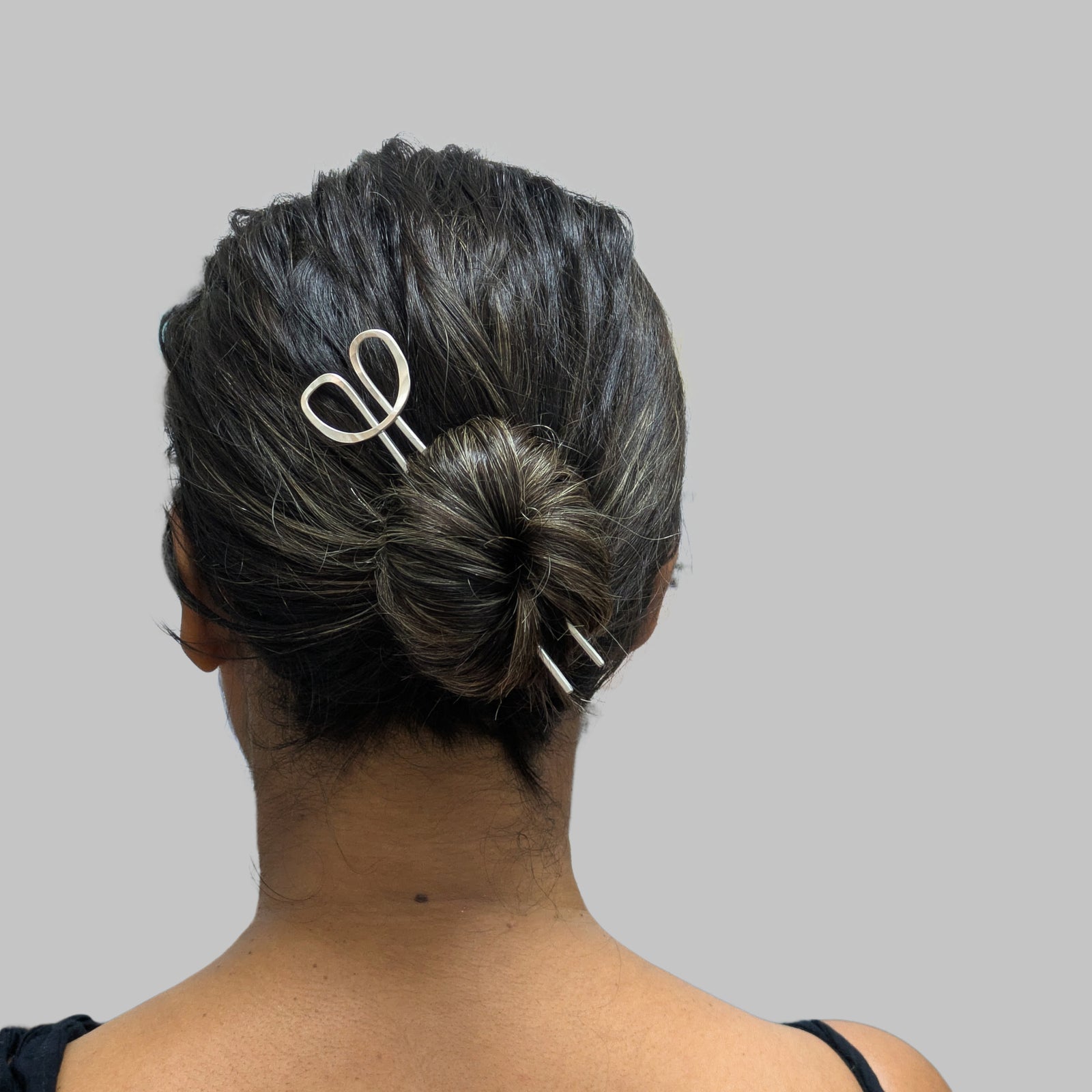 Silver Flor Hair Pin