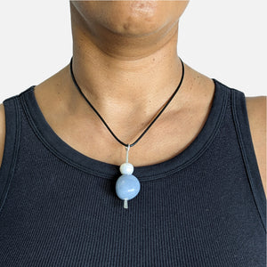 Angelite Double Boulder Necklace