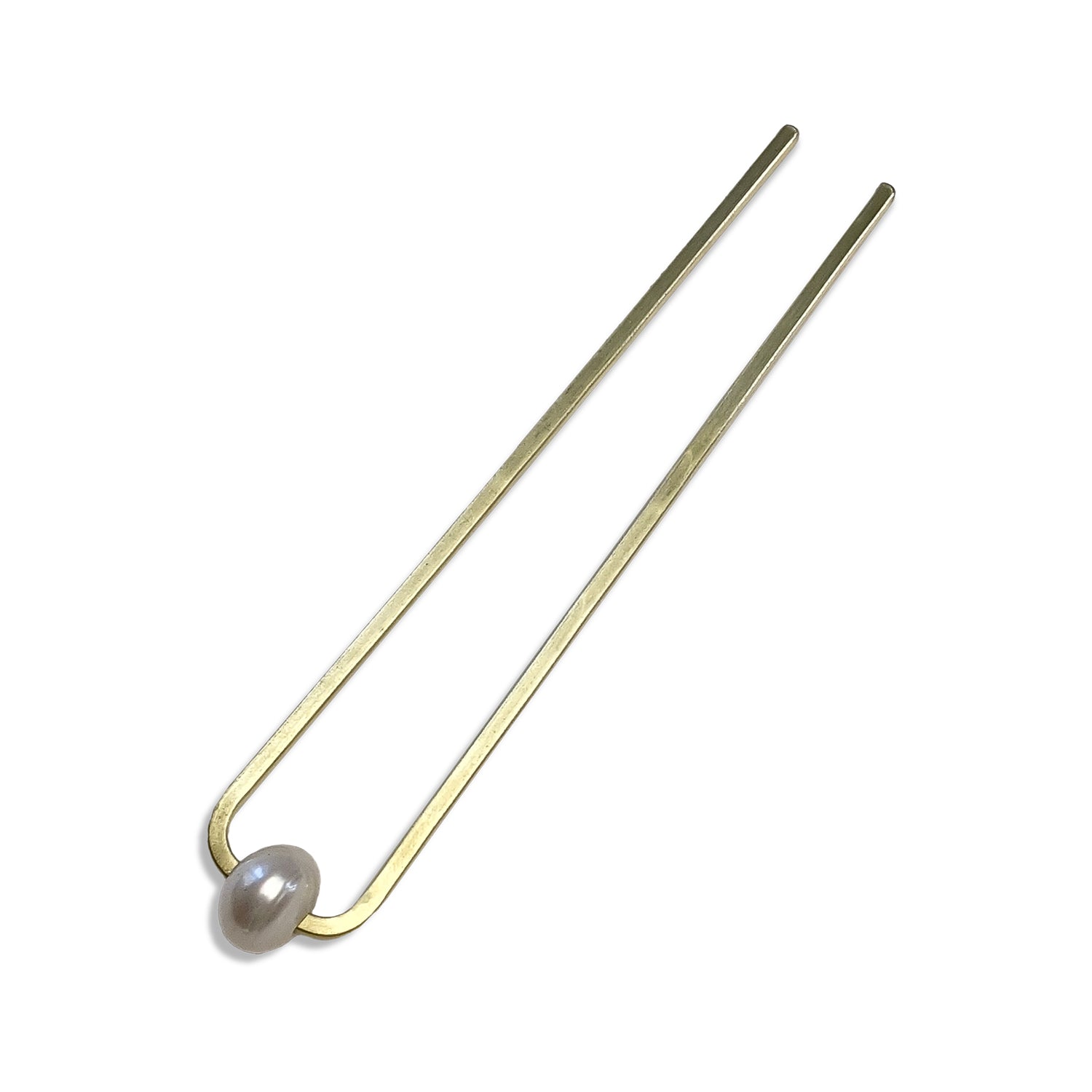 French Pin Hair Fork with Chunky Cream Pearl