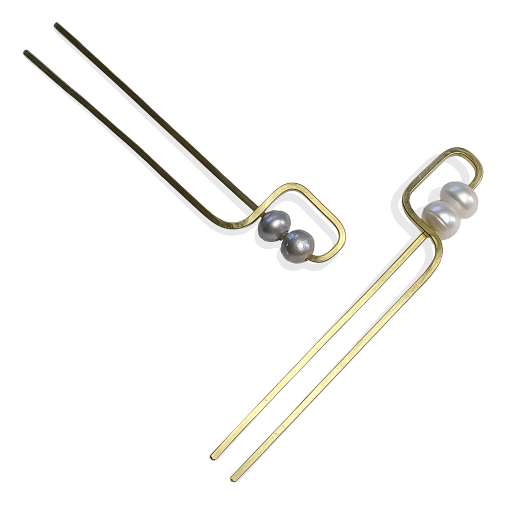 Deco Pearl French Pin Hair Forks