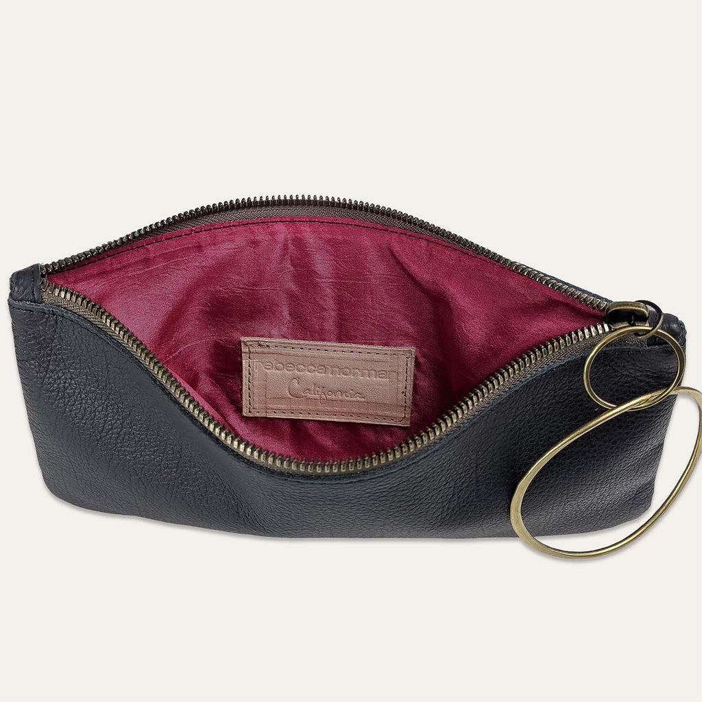 Bangle Bag - Pebbled Navy Leather
