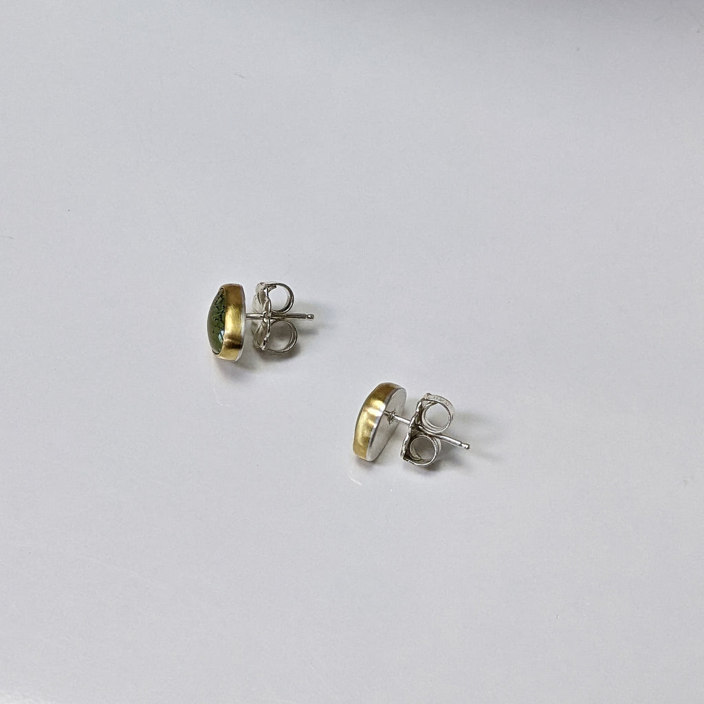 Turquoise + 22k Gold Studs