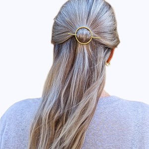 Abstract Oval Hair Slides